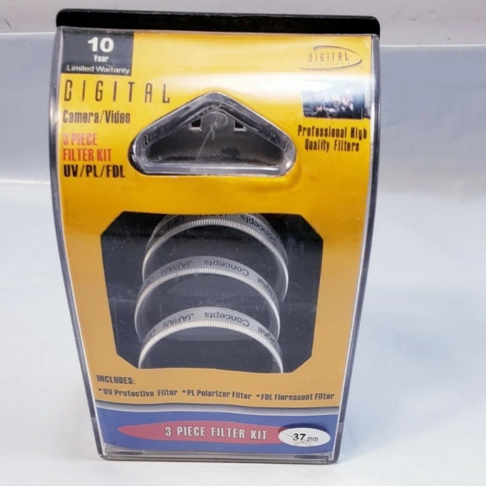 Digital Concepts 37mm Filter Kit 3 Pieces UV/PL/FDL New
